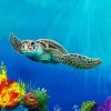 Sea Turtle In The Ocean diamond painting