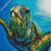 Sea Turtle In The Water diamond painting