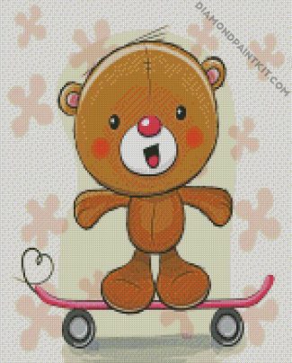 skater bear diamond paintings