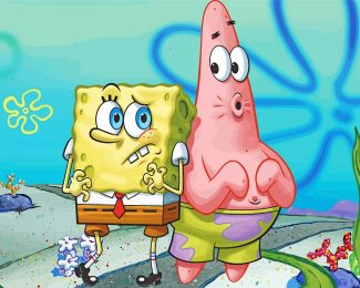 spongebob and Patrick diamond painting