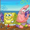 spongebob and patrick In phone diamond painting