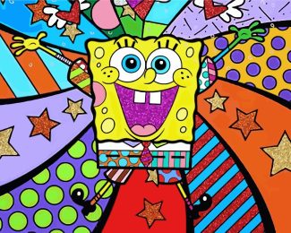 spongebob folk art diamond painting