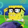 spongebob with glasses diamond painting