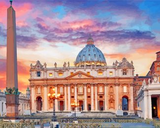 st peters square Rome diamond painting