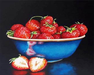 Strawberry In Bowl diamond painting