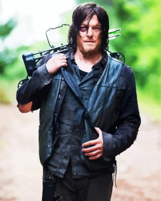 teh walkin dead Daryl Dixon diamond painting