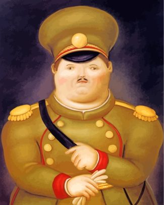 the captain ferando Botero diamond painting