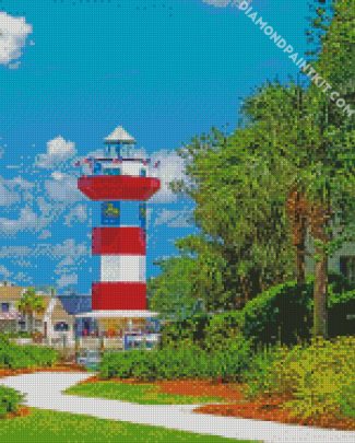 The Lighthouse At Harbour Town S.C. diamond painting