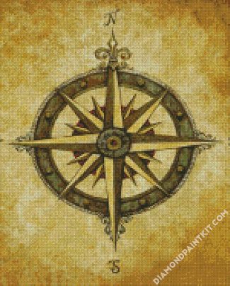 Vintage Compass diamond painting