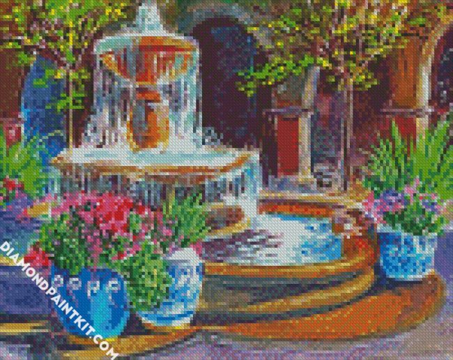 Vintage Fountain diamond painting