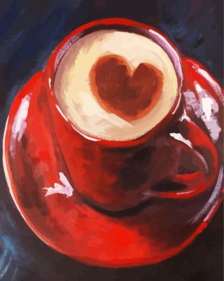 vintage heart coffee diamond painting