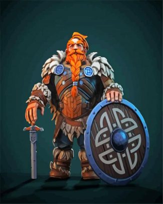 warrior dwarf diamond painting