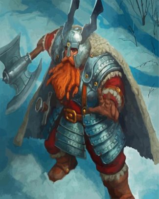 warrior dwarf diamond painting