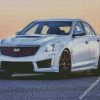 White CTS V Car diamond painting