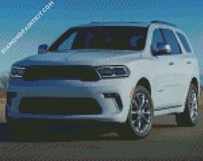 white Durango cars diamond paintings