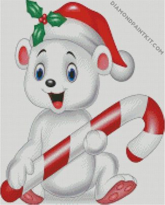 white christmas bear diamond paintings