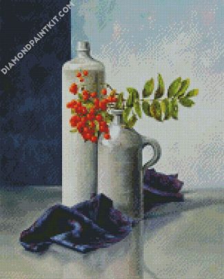 White Jugs diamond painting