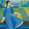 woman in farm diamond paintings