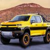 Yellow Chevy diamond painting