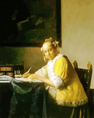 Lady Writing a Letter By Vermeer diamond painting