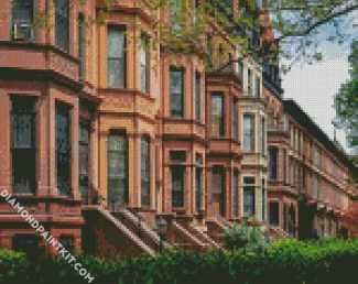 Brownstone Buildings diamond painting