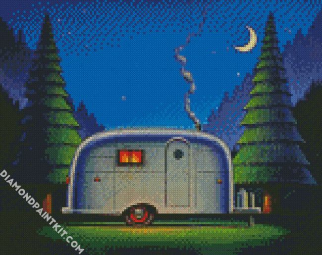 Camping Illustration diamond painting