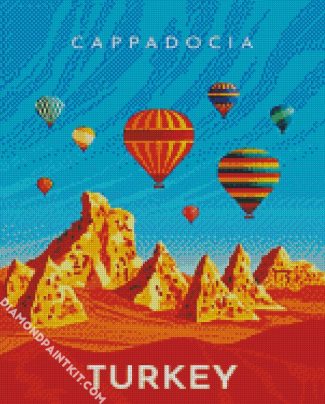 Cappadocia Turkey Illustration diamond painting