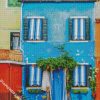 Case Colorate Burano Italy diamond painting