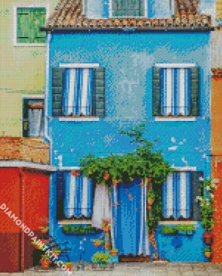 Case Colorate Burano Italy diamond painting