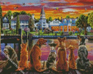 Dogs Back diamond painting