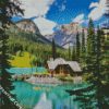 Emerald Lake Lodge Yoho National Park diamond painting