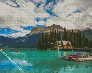 Emerald Lake Canada diamond painting