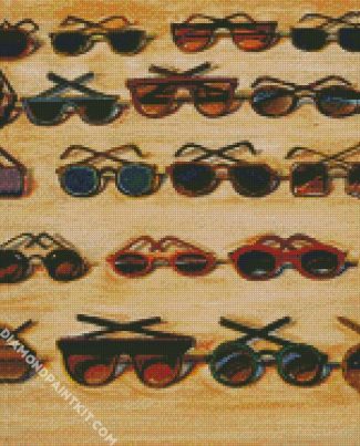 Five Rows Of Sunglasses Thiebaud diamond painting