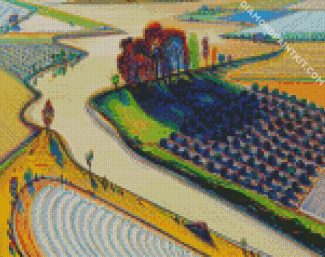 Flatland River By Thiebaud diamond painting