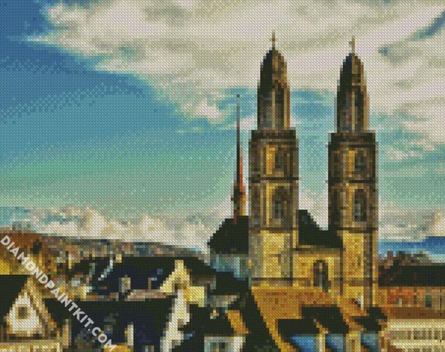 Grossmunster Zurich diamond painting