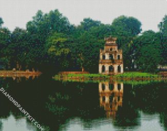 Hoan Kiem Lake Vietnam diamond painting