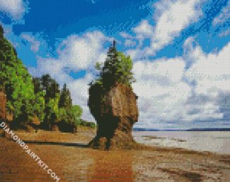 Hopewell Rocks Provincial Park Canada Landscape diamond painting