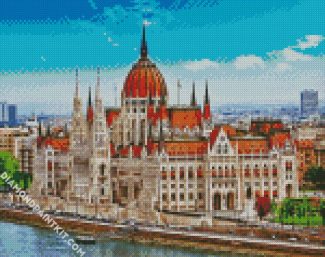 Hungarian Parliament Building Budapest diamond painting