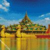 Kandawgyi Lake Yangon diamond painting