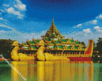 Kandawgyi Lake Yangon diamond painting