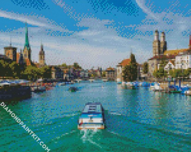 Lake Zurich diamond painting