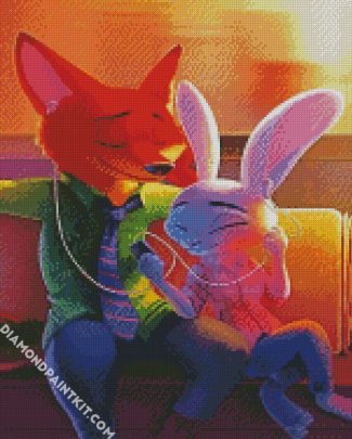 Nick Wilde And Judy Hopps Zootropolis diamond painting