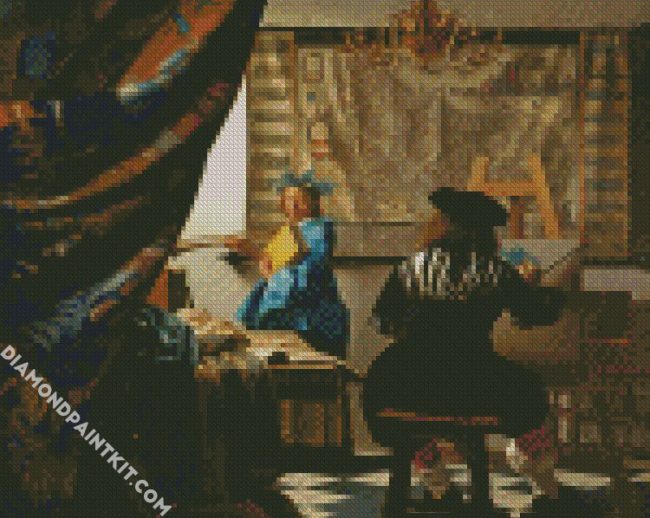 The Art Of Painting By Vermeer diamond painting