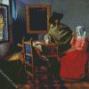 The Glass Of Wine By Vermeer diamond painting