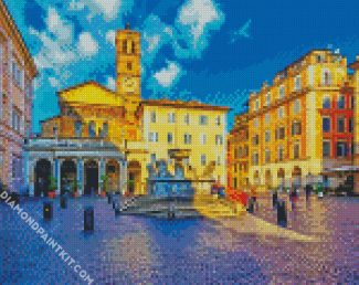 Trastevere Italy diamond painting