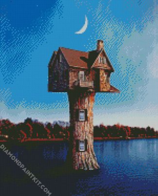 Treehouse diamond painting