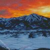 Utah Mountains Sunset diamond painting