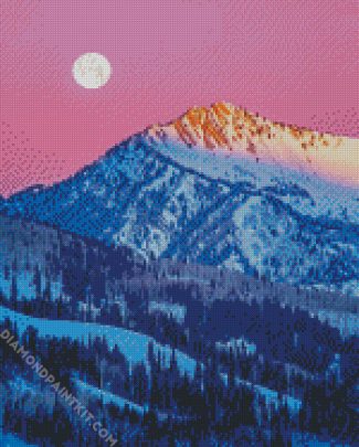 Utah Snowy Mountains diamond painting