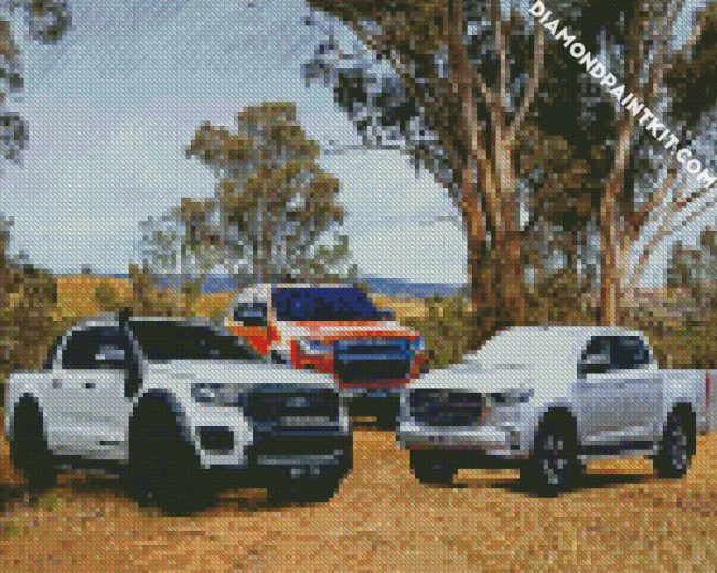 Utes Cars diamond painting