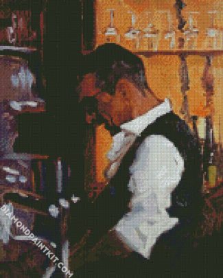 Waiter Art Illustration diamond painting